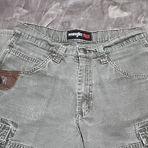 Wrangler Olive Cargo Pants Riggs Workwear